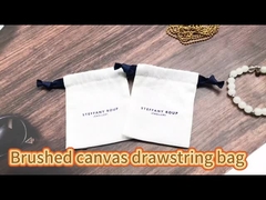 Cotton Drawstring Bag White Customize Elegant Jewelry Storage Bag