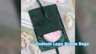 Custom Suede Bags Logo Print Gift Packaging